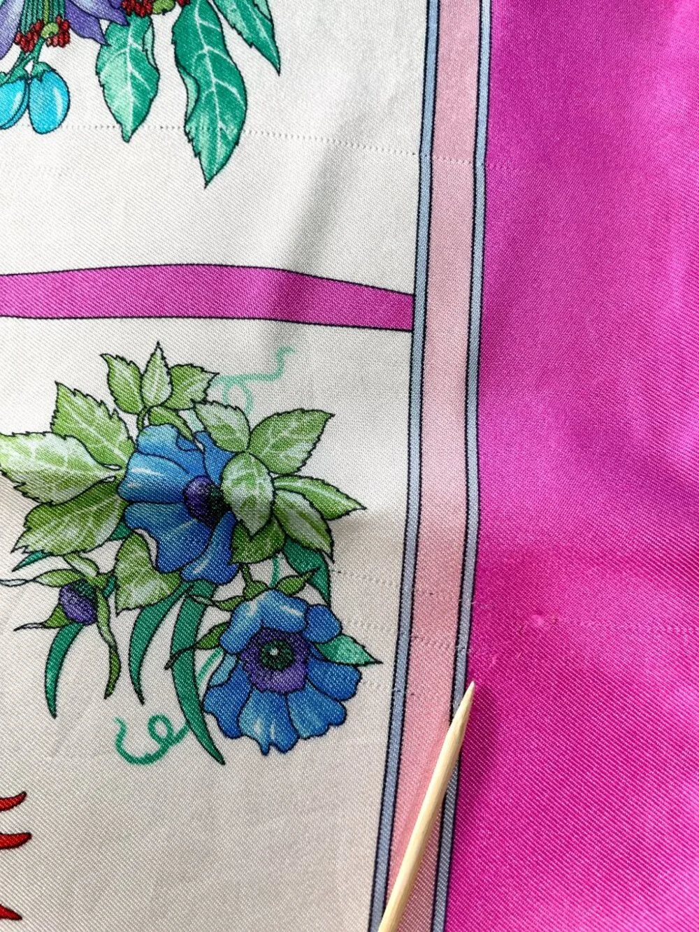 Vintage Christian Dior Floral Silk Scarf | Made in Italy